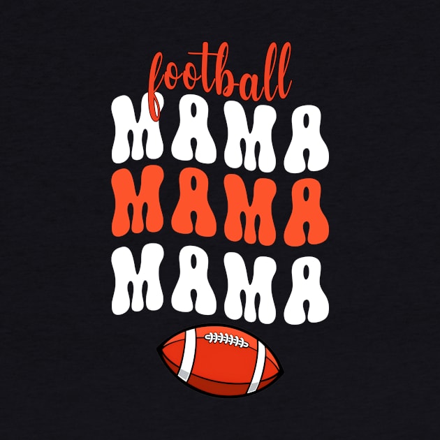 Football Mama Groovy by Quotes NK Tees